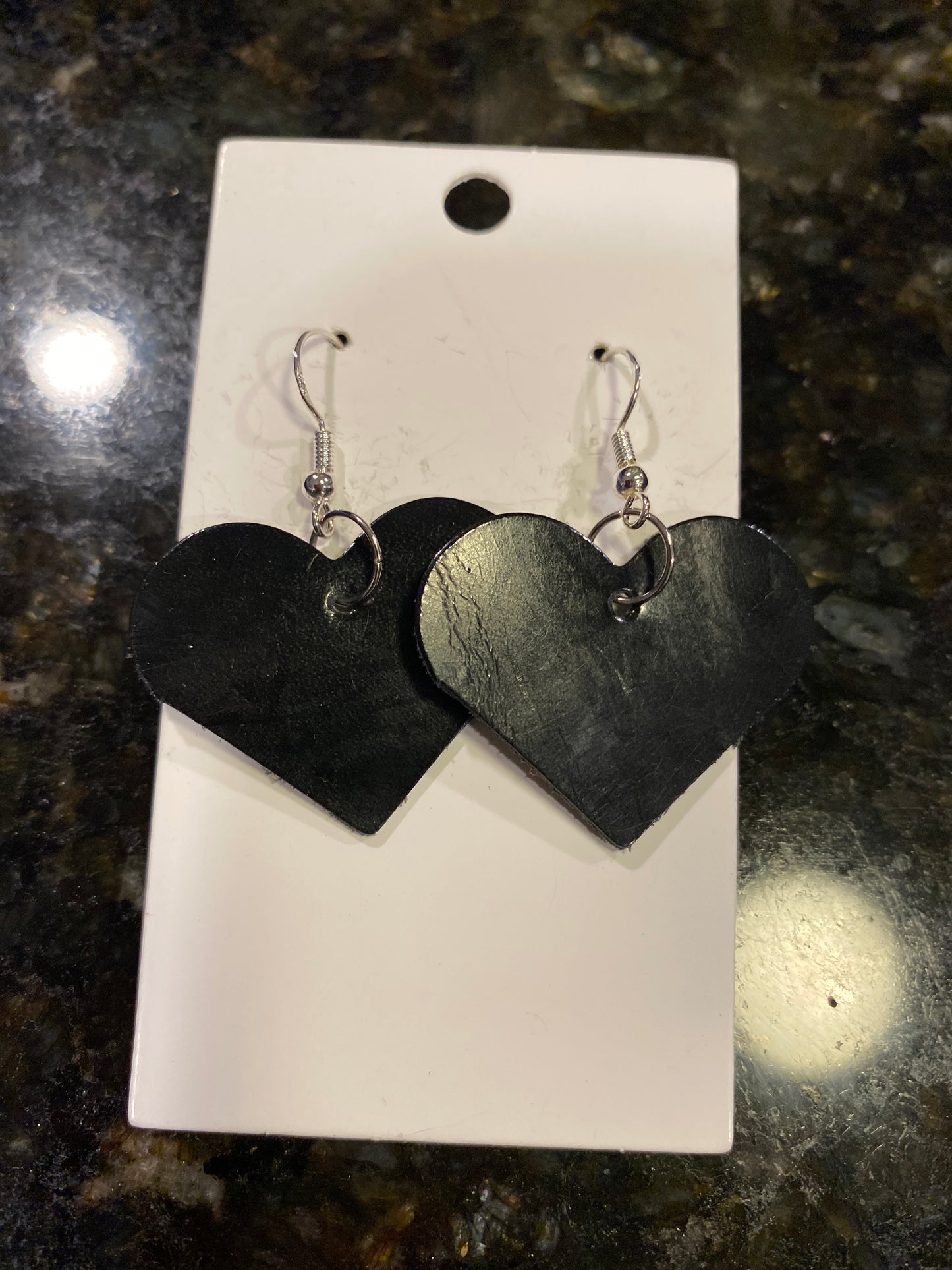 Small leather hearts Earrings