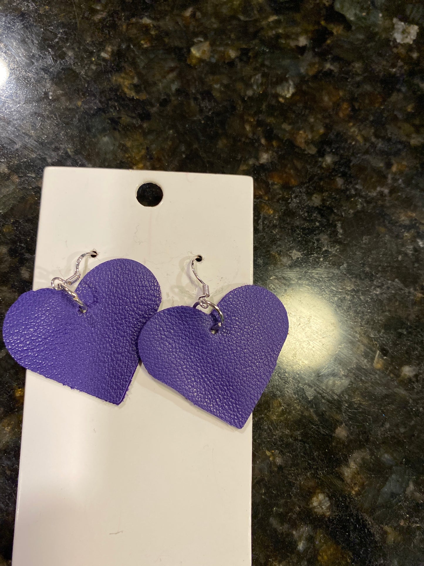 Small leather hearts Earrings