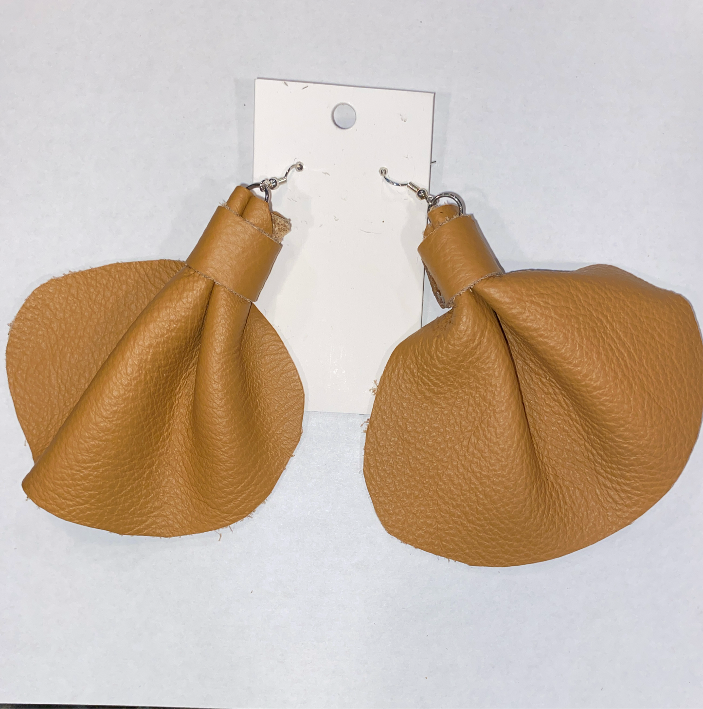 Large Elephant Ears Leather Earrings