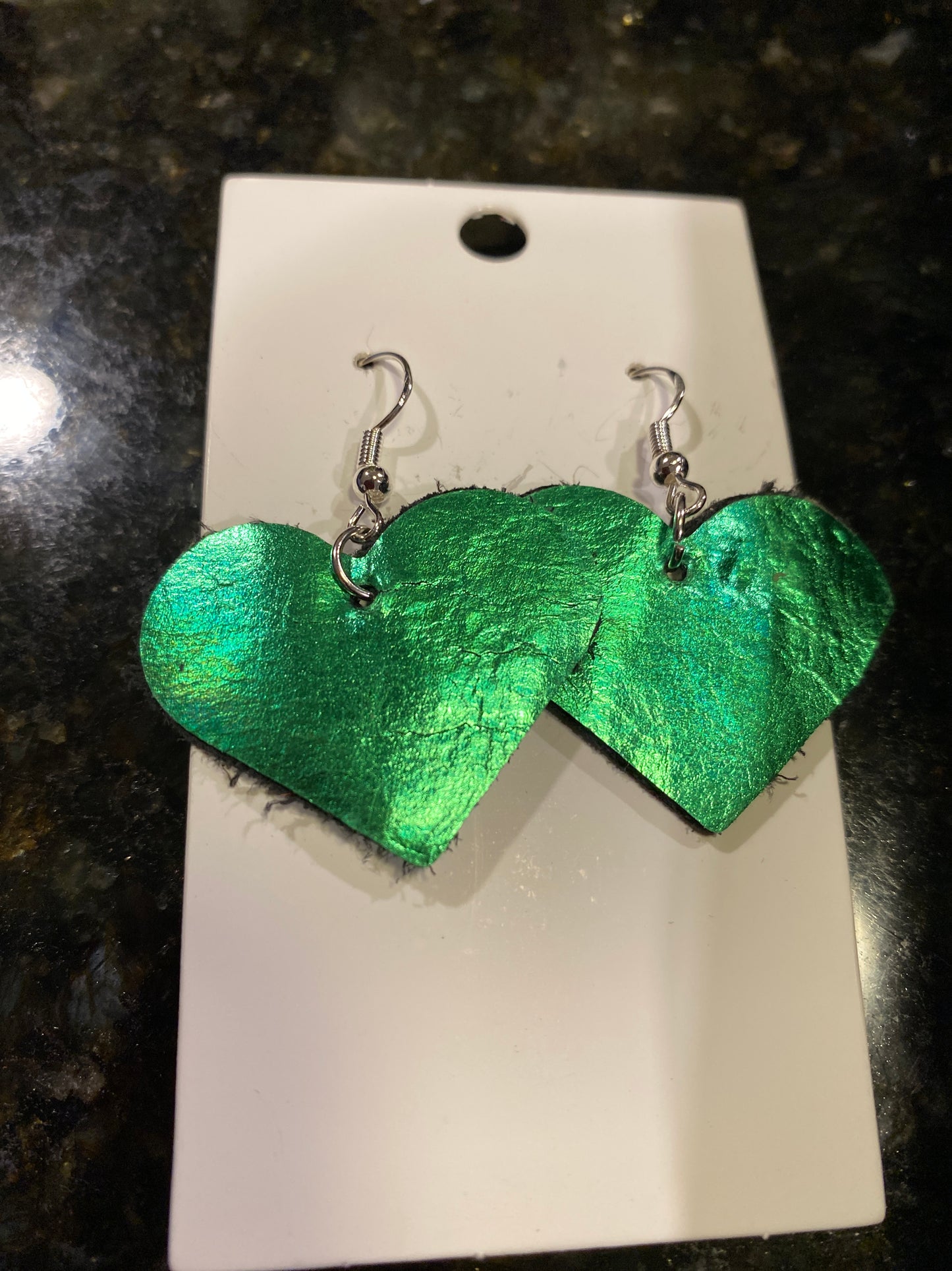 Small leather hearts Earrings