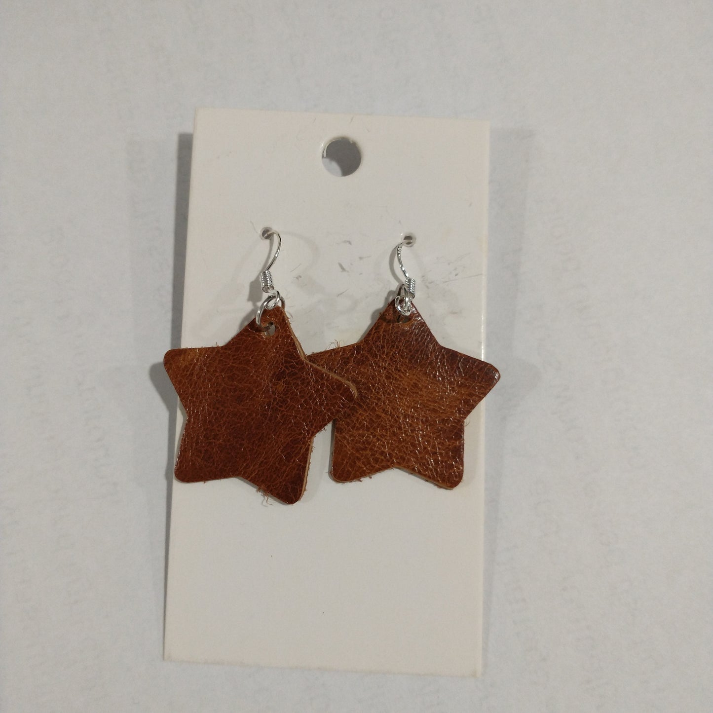 Small Leather Star Earrings