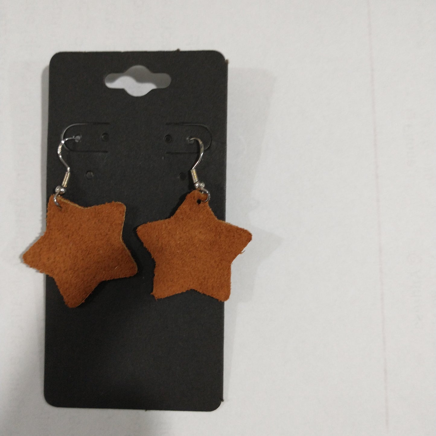 Small Leather Star Earrings