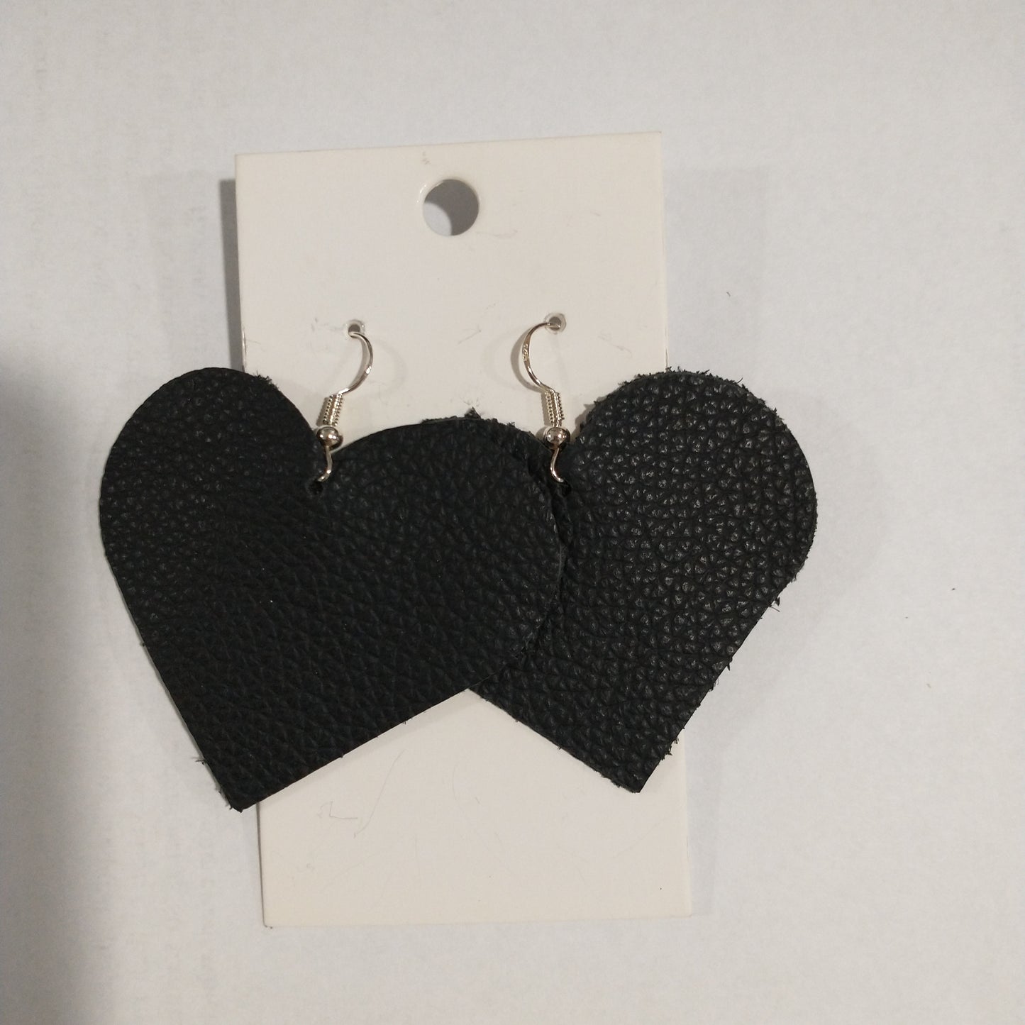 Medium Heart Leather Earrings